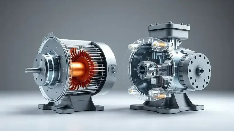 Comparação visual entre motores de indução e universais usados em equipamentos de limpeza