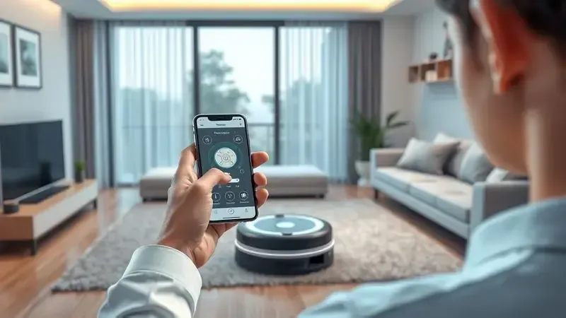 Controle intuitivo de dispositivo de limpeza automatizada através de aplicativo em smartphone