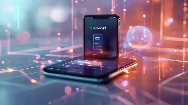 Interface de aplicativo para configuração de dispositivos inteligentes com botão de conexão destacado